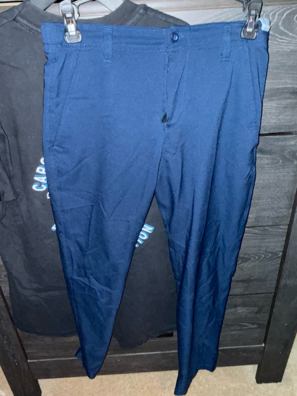 YM under armour button pants